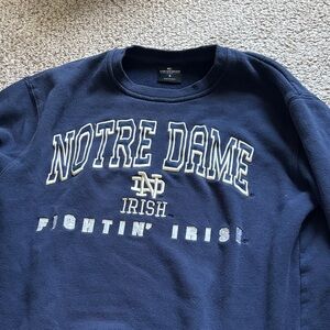 Colosseum Navy Blue Notre Dame Crewneck Sweater